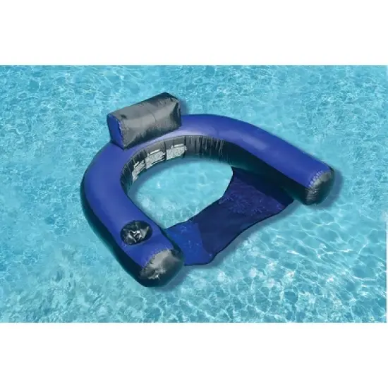 Swimline 90465 Inflatable Nylon Fabric Covered Swimming Pool U-Seat Chair Float image {1}