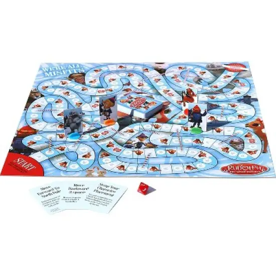 Aquarius Puzzles Rudolph The Red-nosed Reindeer Family Board Game image {1}