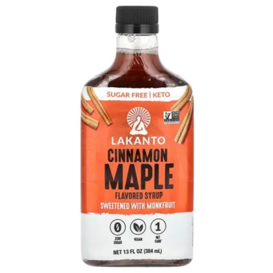Lakanto Cinnamon Maple Flavored Syrup, 13 oz (384 ml) image {4}