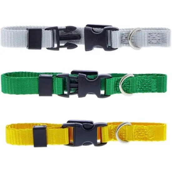 Okuna Outpost 16 Pack Adjustable Snap ID Collars for Dogs and Puppies, 16 Colors (6.5 - 10 in) image {2}