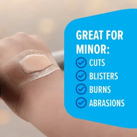 Nexcare Waterproof Bandages Knee and Elbow, Clear, 2 3/8 in x 3 1/2 in, 8 ct. image {7}