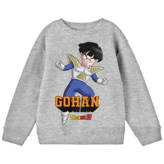Dragon Ball Z Crew Neck Long Sleeve Athletic Heather Youth Sweatshirt image {2}