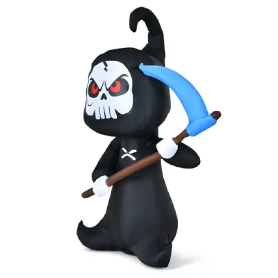 Tangkula 6FT Halloween Inflatable Ghost Outdoor Blow Up Decoration with LED Lights& Blower Blow Up Halloween Decoration image {1}