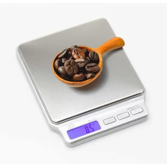 American Weigh Scales SC Series Stainless Steel High Precision Digital Back-lit LCD Display Food Pocket Scale 2KG x 0.1g image {3}
