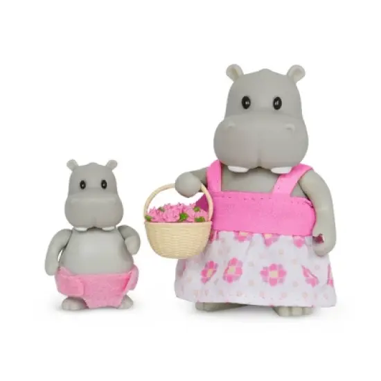 Li'l Woodzeez Pitterpotemus Hippo Family Small Figurines Wedding Set image {4}