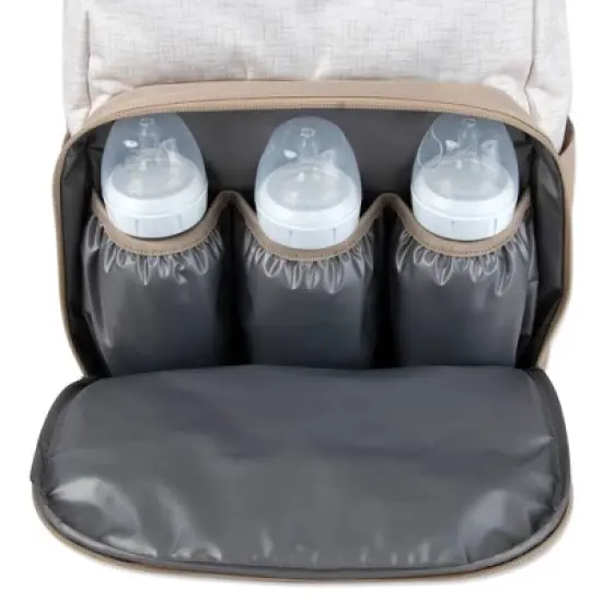 Baby Essentials Quilted Frame Diaper Backpack - Neutral image {8}