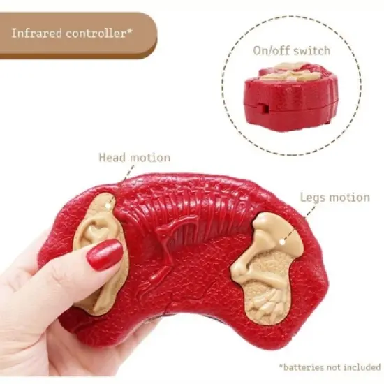 Contixo DR3 RC Dragon Dinosaur Toy -Walking Robot Dinosaur Toy with Light Up Roaring & Spraying Effect for Kids image {2}