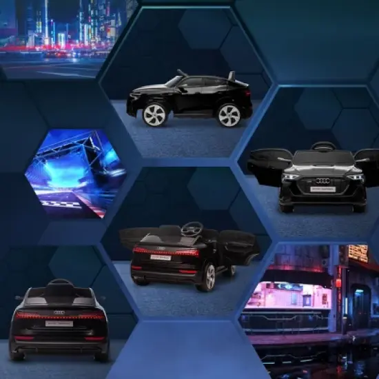 Aosom 12V Kids Electric Ride On Audi Sports Car, Battery Powered Toy w/ Parent Remote Control, Lights, Music, and Horn, for 3-5 Years Old image {4}