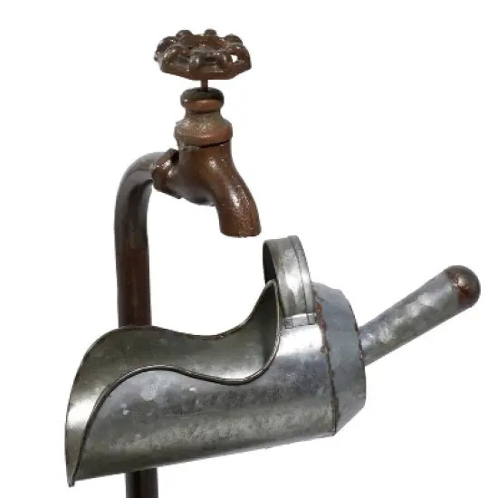 28" x 15" Farmhouse Metal Fountain Gray - Olivia & May image {3}