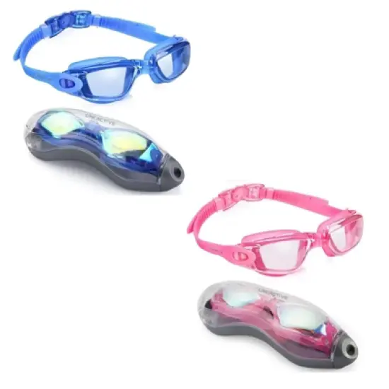 Link Active Kids Swim Goggle With Fast Clasp Technology UV Protection Leak & Fog Proof Wide View Boys & Girls Ages 3-9  2 Pack image {15}