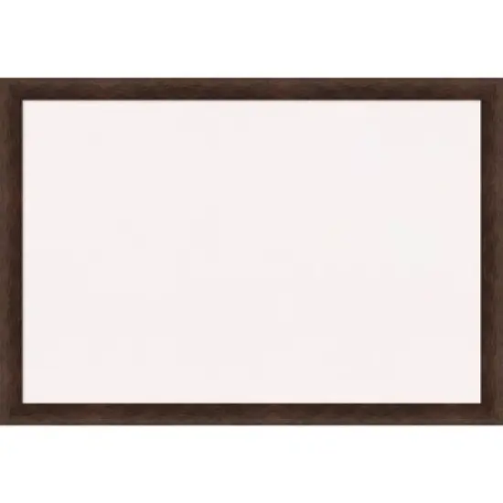 39"x27" Narrow Wood Frame White Cork Board Warm Walnut - Amanti Art: Bulletin Board, Wall Mounted, Office Decor image {10}