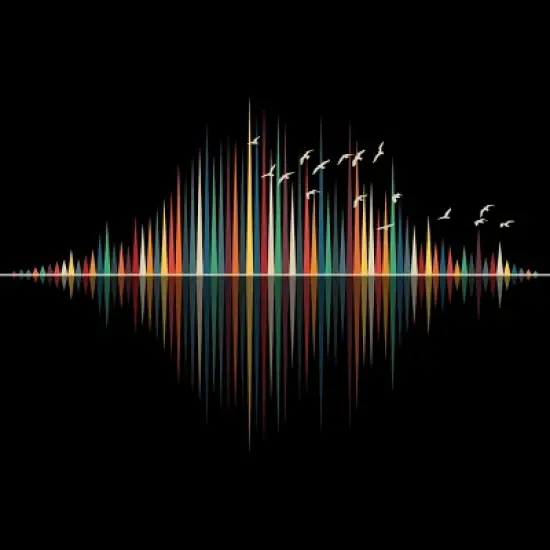 Junior's Design By Humans Nature's Music - Sound Wave By NomAdartStudio T-Shirt image {1}