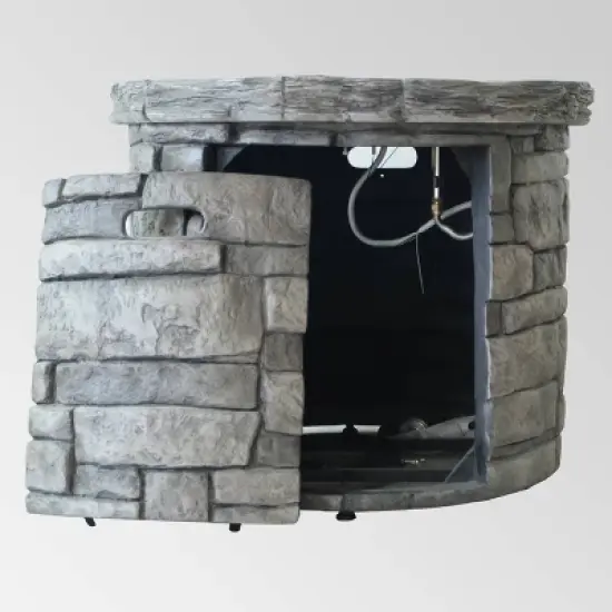 Angeles Outdoor Circular Fire Pit - Gray - Christopher Knight Home image {2}