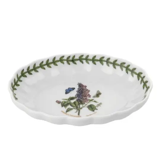Portmeirion Botanic Garden Fluted Oval Dish (6"x4.5") - Garden Lilac Motif, Porcelain Bakeware - Oven, Microwave, Freezer, Dishwasher Safe image {7}