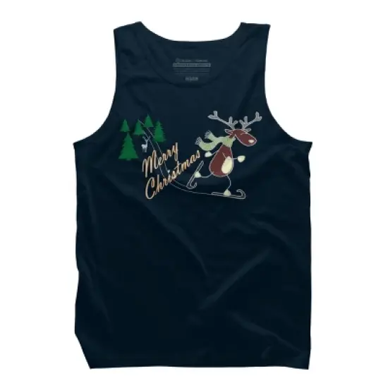 Men's Design By Humans Christmas Reindeer for darks By ozdilh Tank Top image {5}