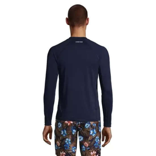 Lands' End Men's Long Sleeve Swim Tee Rash Guard image {1}