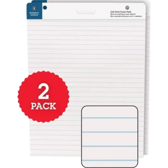 Business Source 25"x30" Lined Self Stick Easel Pads image {1}