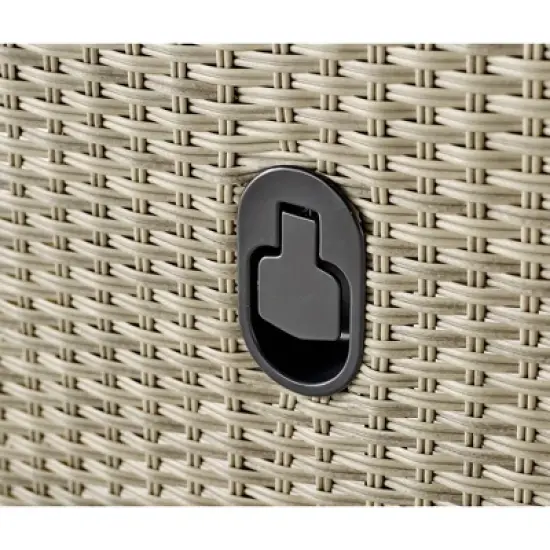 5pc All-Weather Wicker Haven Recliner and Accent Table Set - Alaterre Furniture image {5}