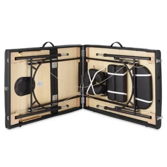 Saloniture Professional Portable Lightweight Tri-Fold Massage Table with Aluminum Legs image {2}