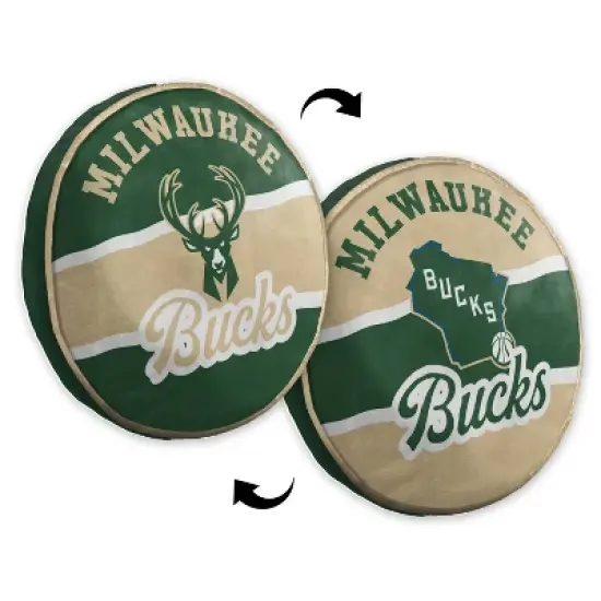 NBA Milwaukee Bucks 15'' Varsity Cloud Pillow image {2}