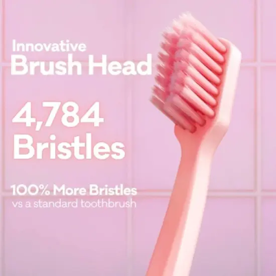 Grin Pro Ultimate 100% Recycled Plastic Handle Gentle Care Toothbrushes - Ultra Soft - Green/Pink - 2ct image {3}