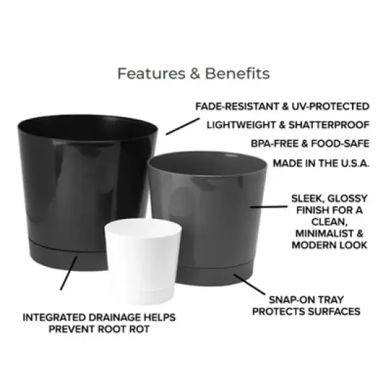 Novelty Manufacturing Majestic Full Depth Round Cylinder Pot image {1}