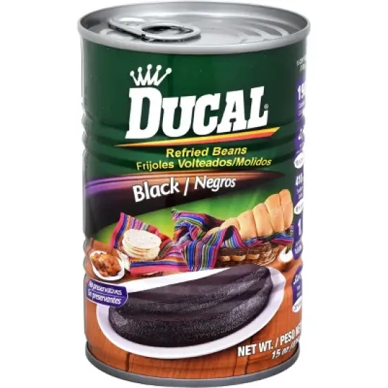 Ducal Refried Black Beans - 15oz image {4}
