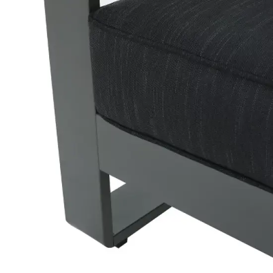 Christopher Knight Home Cape Coral Outdoor Aluminum 7 Seater Sofa Chat Set with Fire Pit image {8}