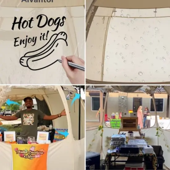 12'x12' Pop Up Portable Vendor Booth Gazebo - Alvantor image {6}