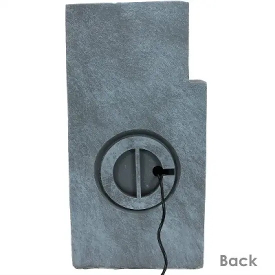 Sunnydaze Indoor Home Office Polyresin Modern Tiered Brick Wall Tabletop Water Fountain with LED Light - 13" image {7}