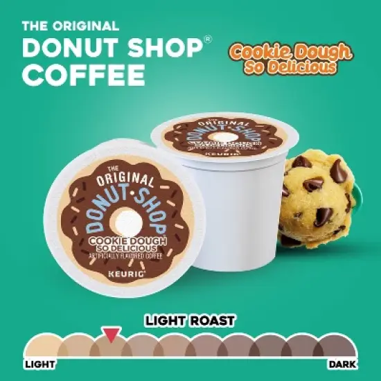 The Original Donut Shop Cookie Dough So Delicious Medium Roast Keurig K-Cup Coffee Pods - 24ct image {5}