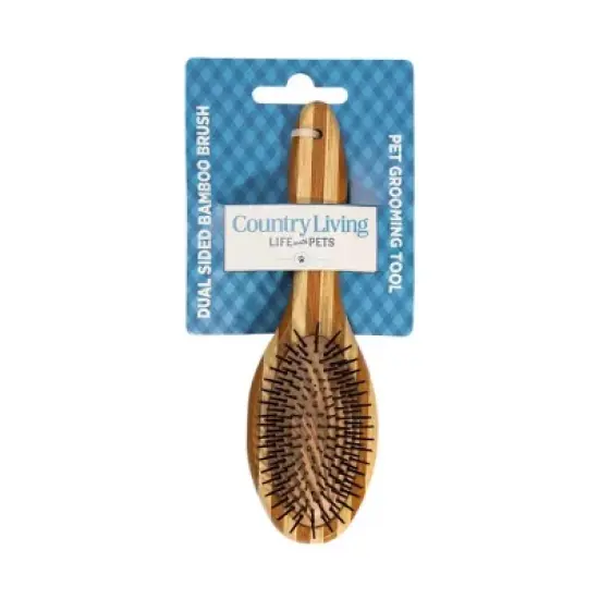 Country Living Dual-Sided Natural Wood Dog Brush - Ergonomic, Durable & Versatile image {8}