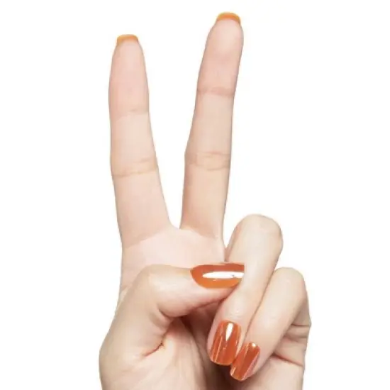 Olive & June Press-On Fake Nails - Squoval Short - Glazed Pumpkin - 42ct image {2}