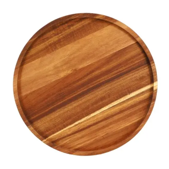 MegaChef 12 Inch Acacia Wood Lazy Susan Tray image {2}