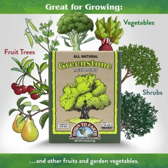 Down to Earth Greenstone Metabasalt All Natural Soil Amendment, 5lbs image {3}