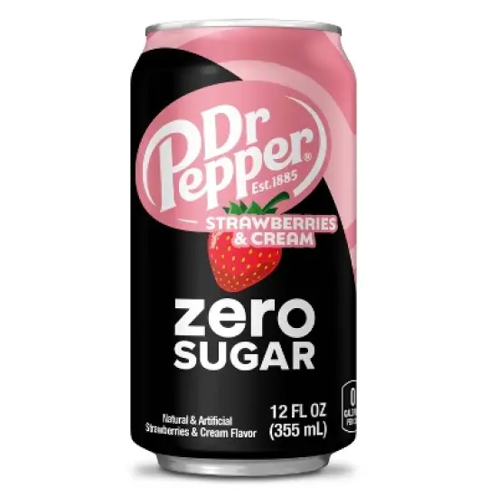 Dr Pepper Strawberries & Cream Zero Soda - 12pk/12 fl oz Cans image {5}