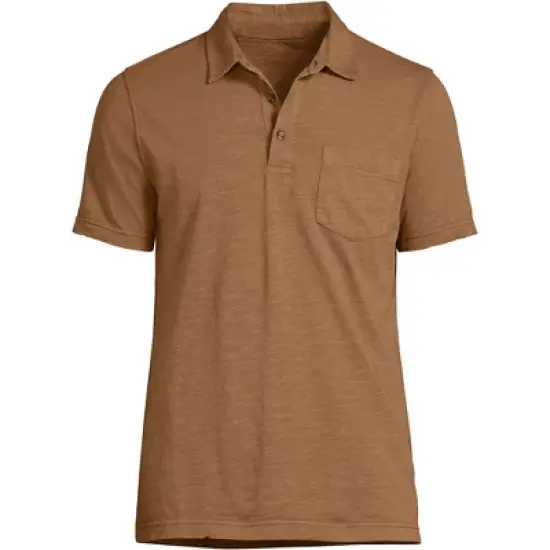 Lands' End Men's Short Sleeve Slub Pocket Polo image {10}