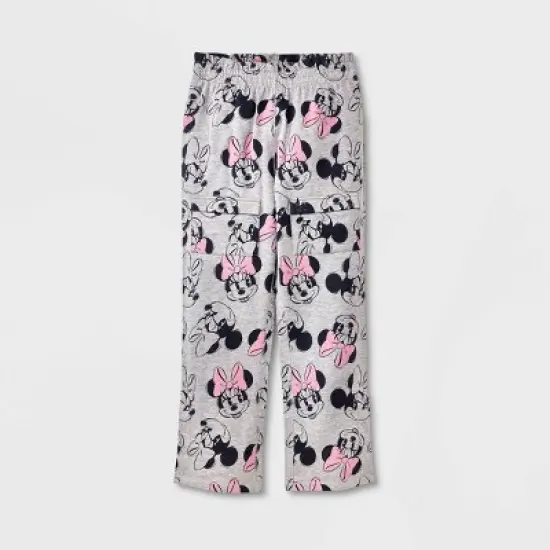Girls' Disney Minnie Mouse Adaptive Pants - Heather Gray image {4}