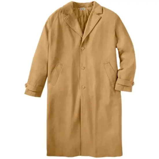 KingSize Men's Big & Tall Wool-Blend Long Overcoat Coat image {4}