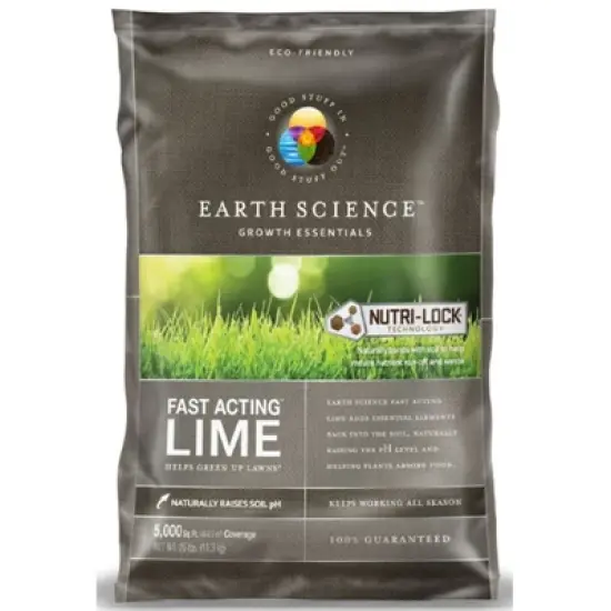 Earth Science Fast Acting Lime (5,000 sq ft), 25lbs image {1}