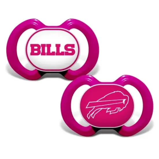 BabyFanatic Officially Licensed Unisex Pacifier 2-Pack - Pink NFL Buffalo Bills image {3}