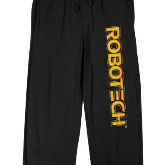 Robotech Logo Men's Black Sleep Pajama Pants image {1}
