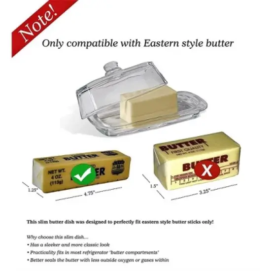 Bezrat Lead-Free Crystal Covered Modern French Butter Dish image {1}