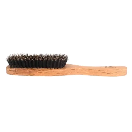 Bass Brushes - Men's Hair Brush Wave Brush with 100% Pure Premium Natural Boar Bristle FIRM Natural Wood Handle 9 Row/Wave Style Oak Wood image {4}