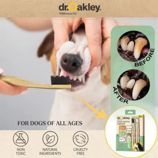 Dr. Oakley Dental Bundles for Dogs: Comprehensive Oral Care Kits - Minty Fresh, Chicken Flavor, Peanut Butter Options - Toothpaste, Brushes, and Case image {3}