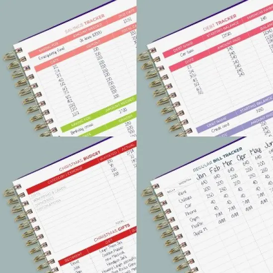 Undated Planner Bill Organizer 8"x9.25" Purple - Clever Fox image {5}