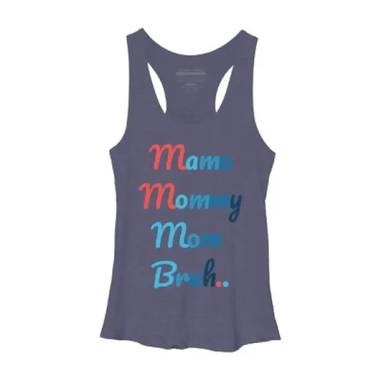 Women's Design By Humans Mother's Day Mama Mommy Mom Bruh By prsfashion Racerback Tank Top image {5}