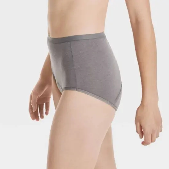 Hanes Women's 3pk Comfort Period Leakproof Moderate Briefs - Black/Gray image {3}
