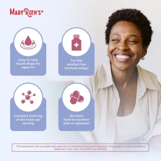 MaryRuth's Sea Moss Drops, Org, 1 oz image {5}