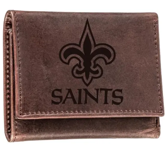 Evergreen New Orleans Saints  Tri-Fold Wallet, Brown image {1}